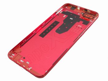 Tapa de batería Service Pack roja con lente de cámara y flash para Huawei Honor View 10
